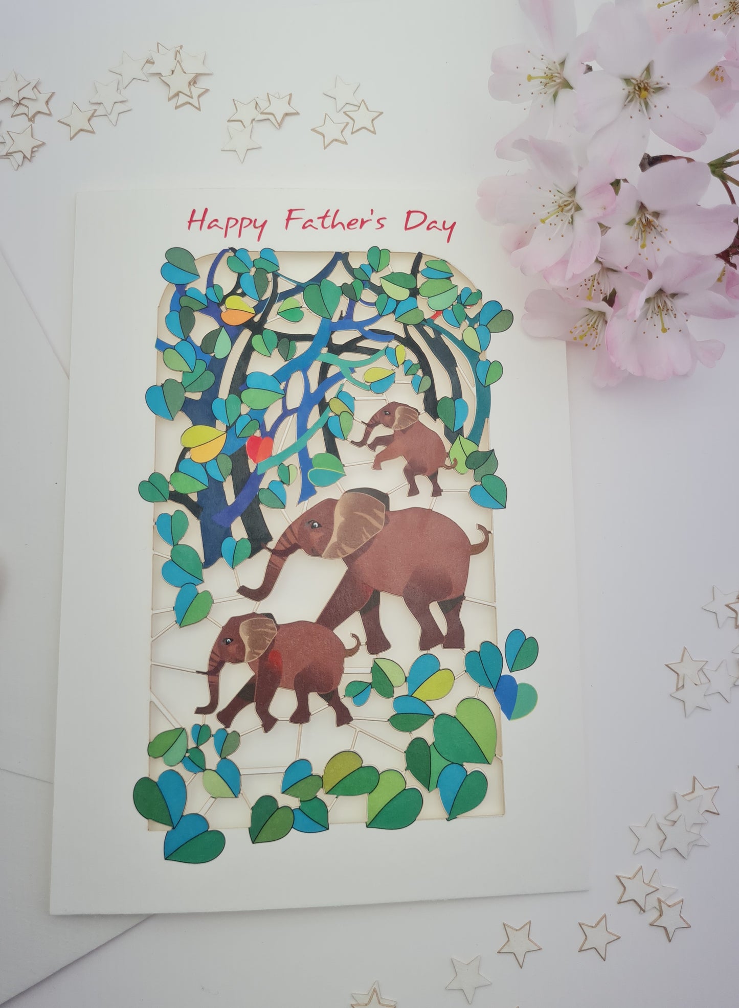 Fathers Day Card - ''Happy Father's Day'' - Elephants - PMF007