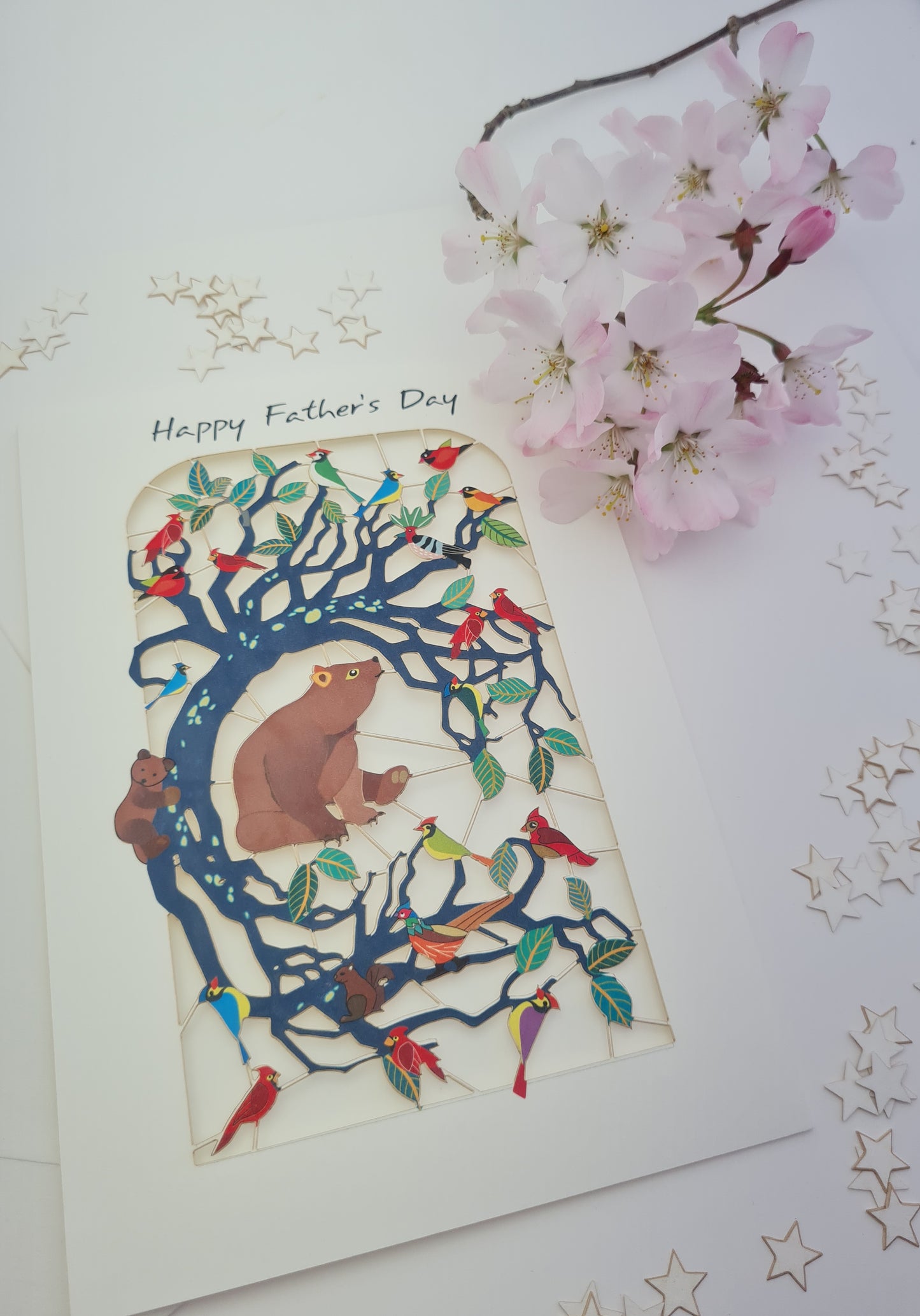 Bear and Cub - ''Happy Father's Day'' - Fathers Day Card - PMF006