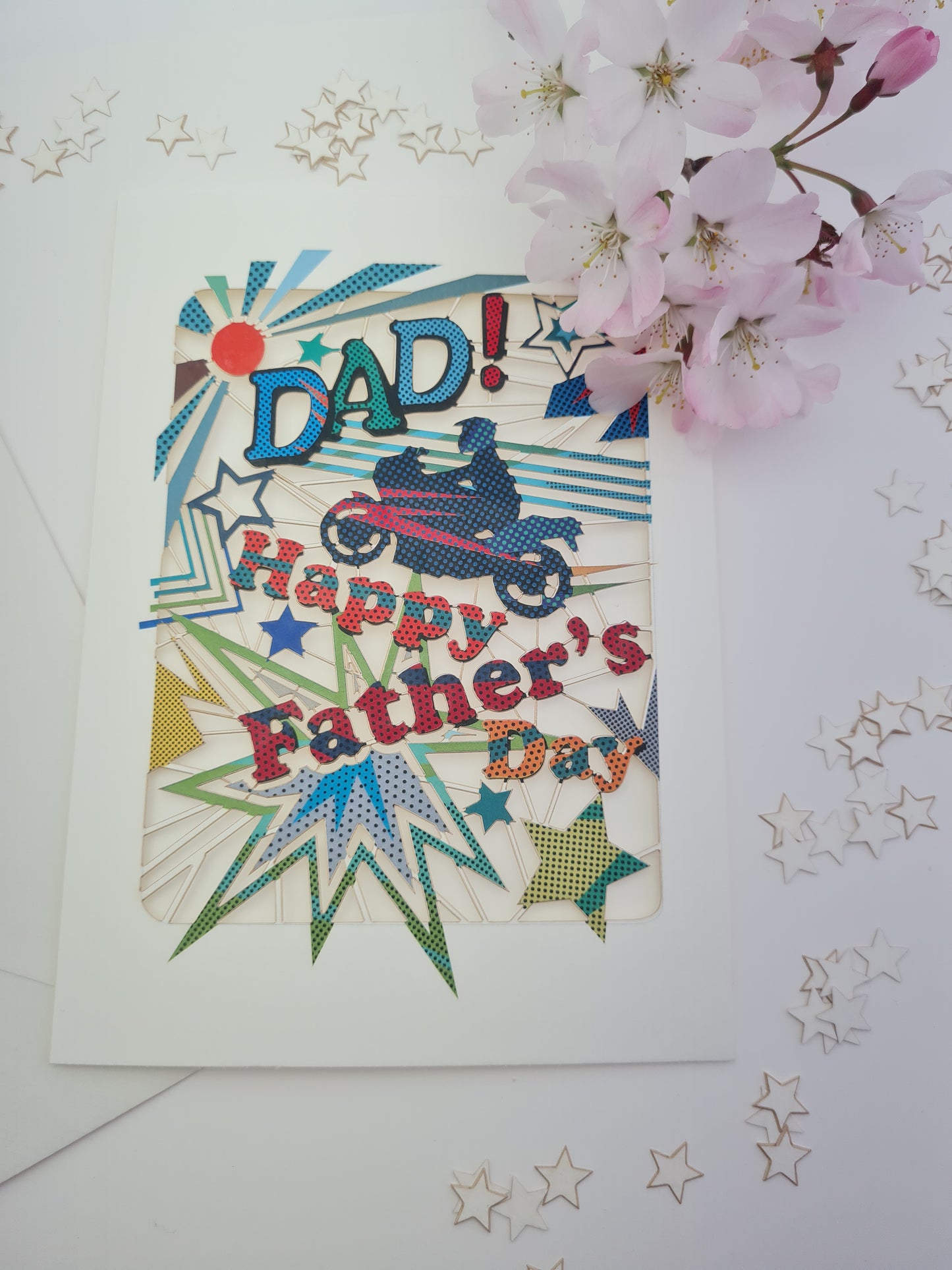 Motorbike -  ''Dad! Happy Father's Day'' - Fathers Day Card - PMF003