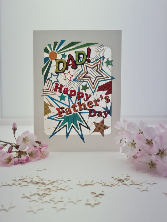 Stars - ''Dad! Happy Father's Day'' - Fathers Day Card - PMF002