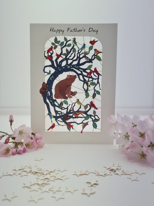 Bear and Cub - ''Happy Father's Day'' - Fathers Day Card - PMF006