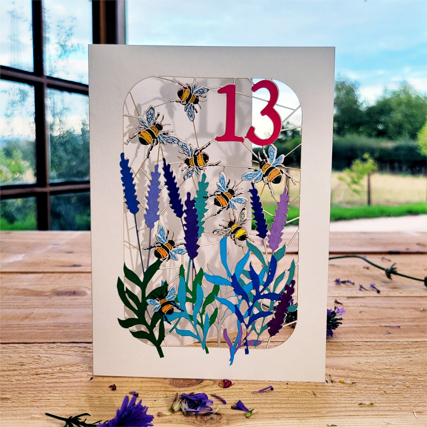 Age 13 Birthday Card, 13th Birthday Card, Bee Card - Be013