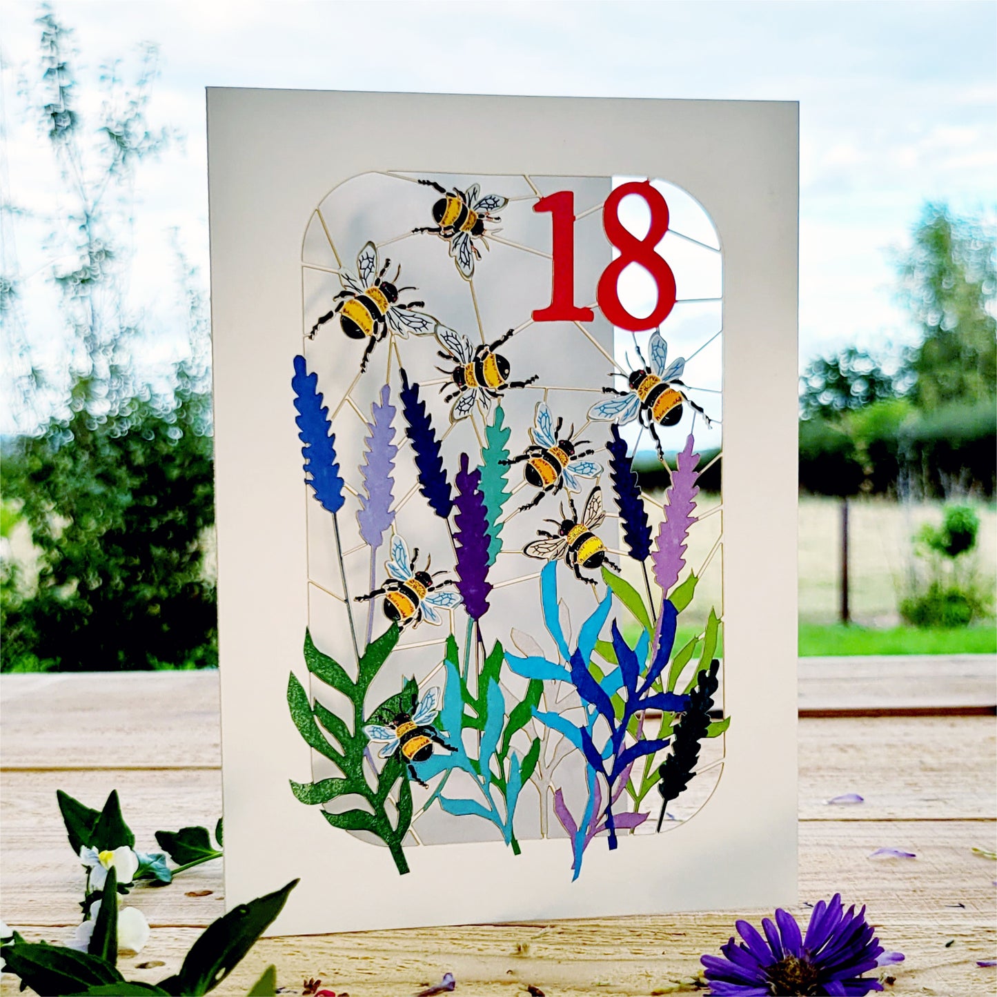 Age 18 Birthday Card, 18th Birthday Card, Bee Card - Be018