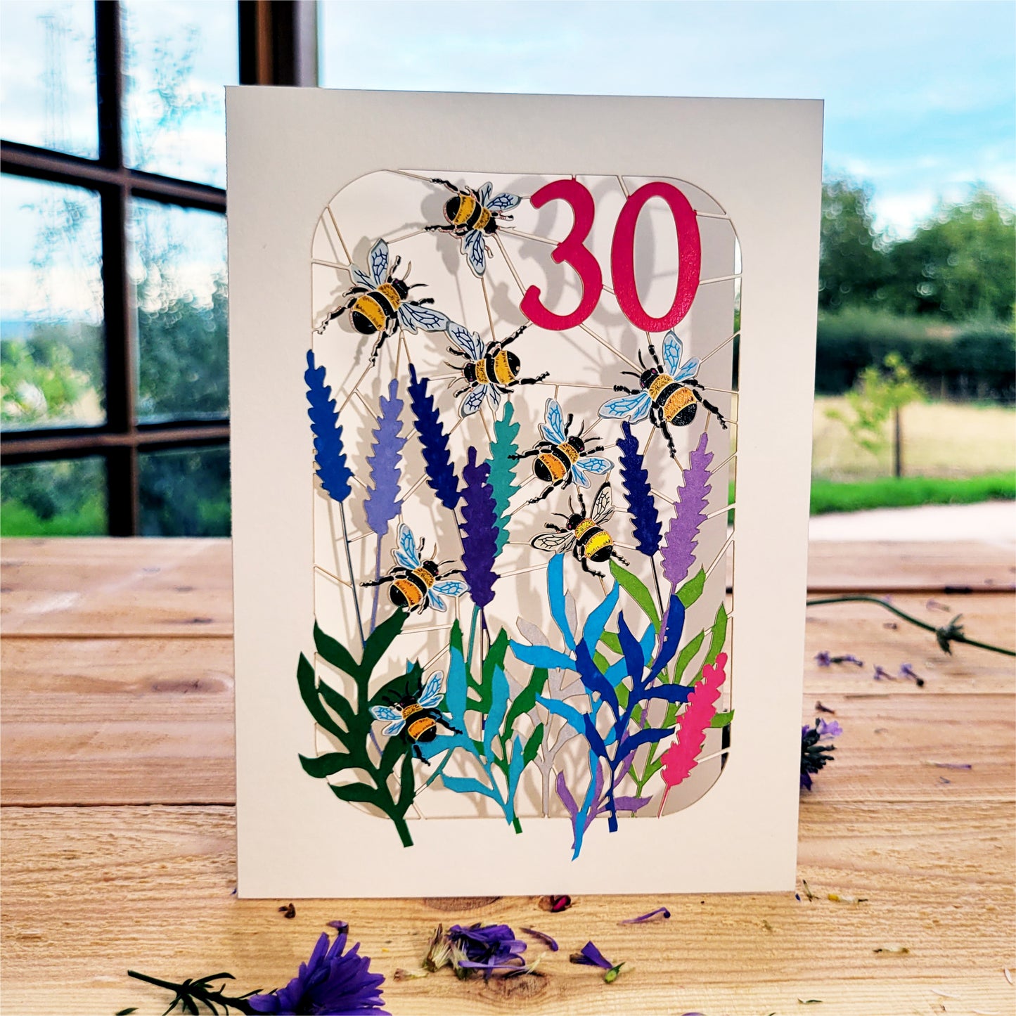 Age 30 Birthday Card, 30th Birthday Card, Bee Card - Be030
