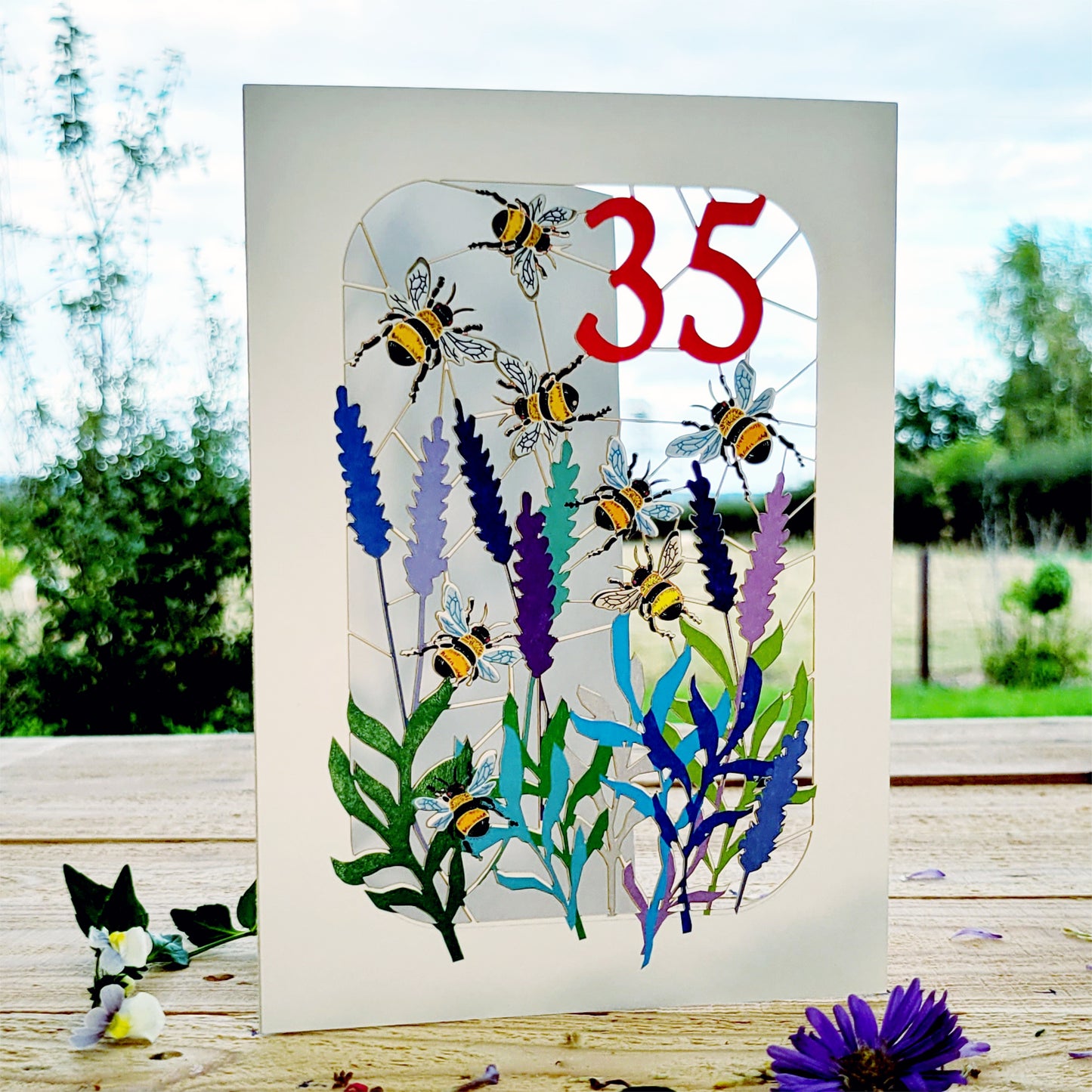 Age 35 Birthday Card, 35th Birthday Card, Bee Card - Be035