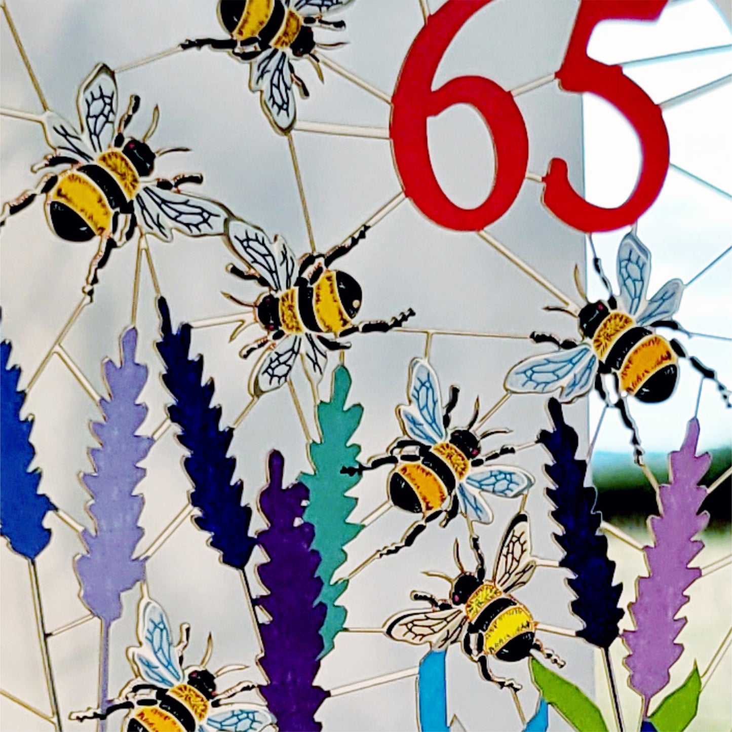 Age 65 Birthday Card, 65th Birthday Card, Bee Card - Be065