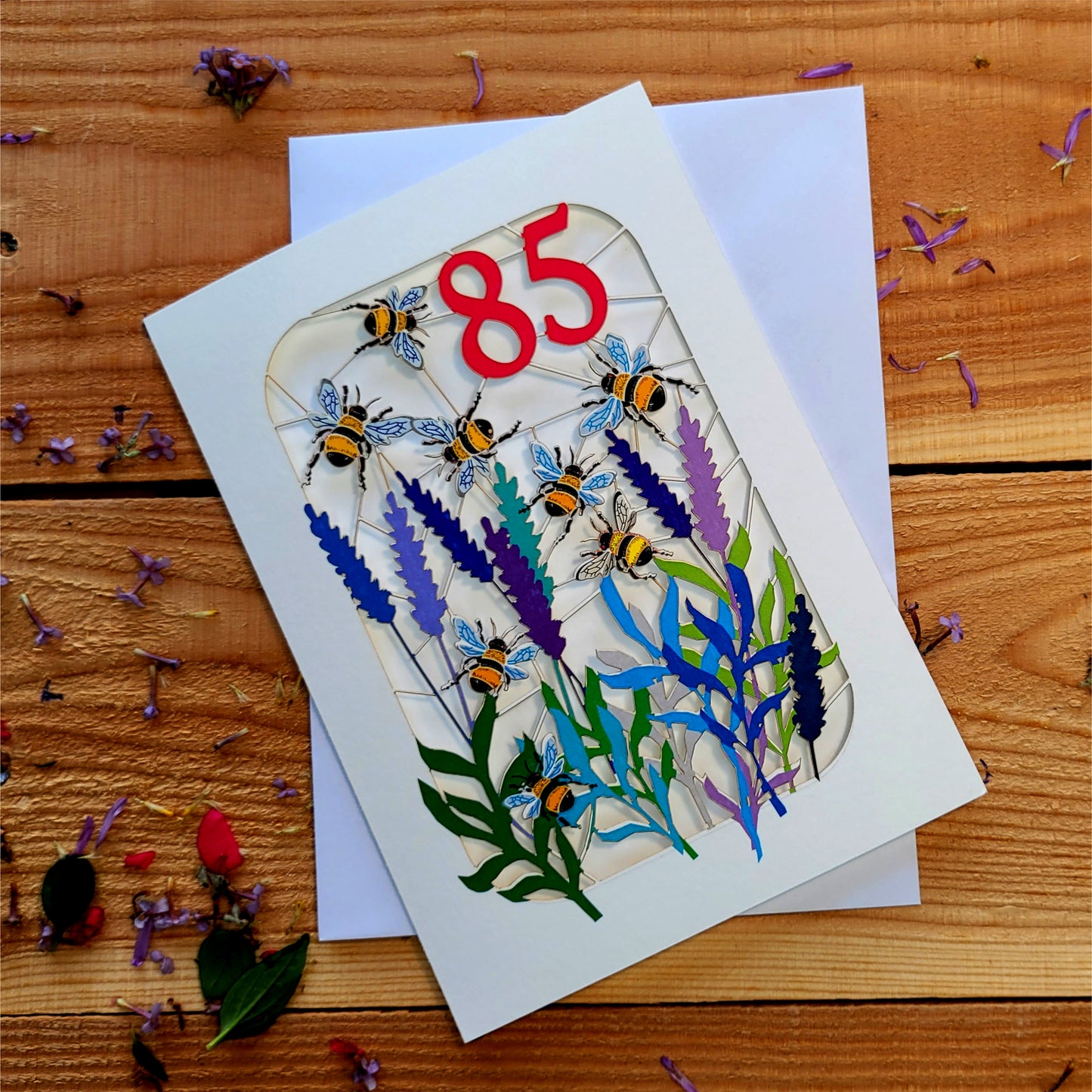 Age 85 Birthday Card, 85th Birthday Card, Bee Card - Be085