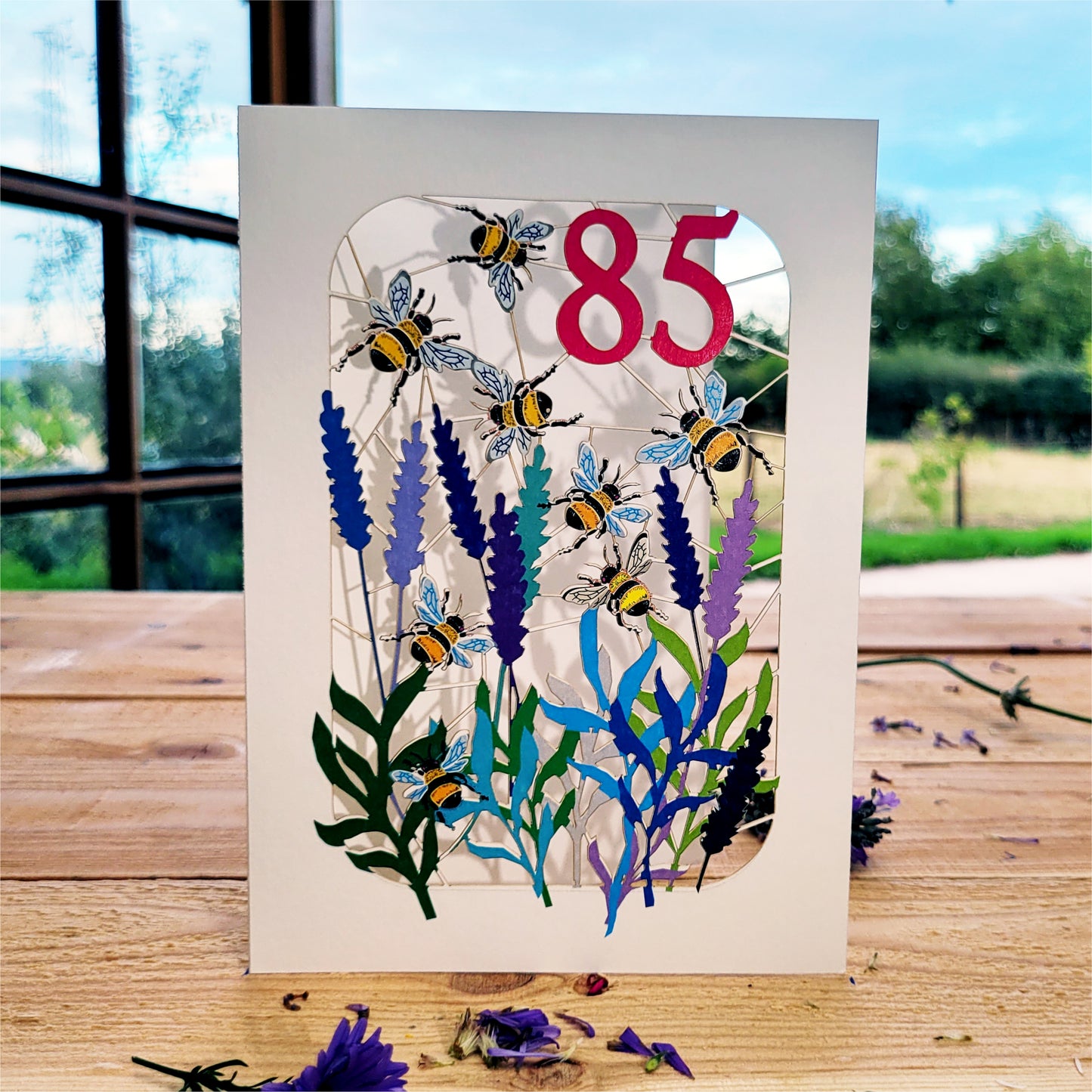 Age 85 Birthday Card, 85th Birthday Card, Bee Card - Be085