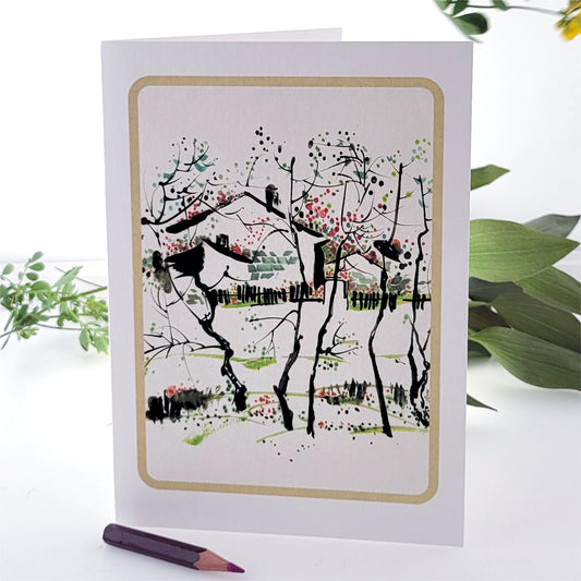 House and Trees - Blank - Home Card - D08
