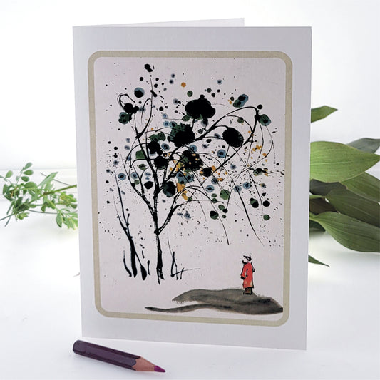 Gentleman Under Tree - Blank - Tree Card - D11