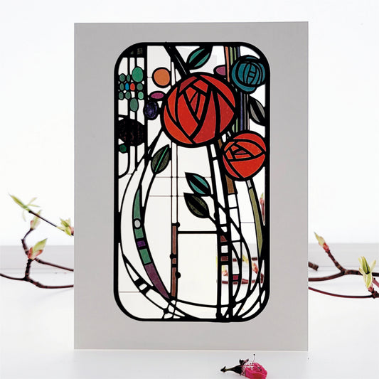 Rose - Blank - Charles Rennie Mackintosh Style Card #MC004