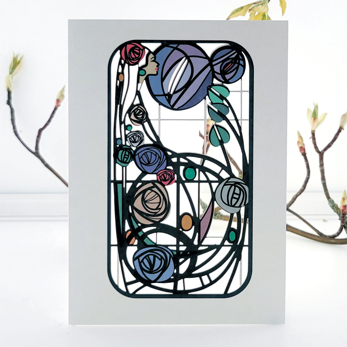 Mother Nature - Blank - Charles Rennie Mackintosh Style Card - #MC008