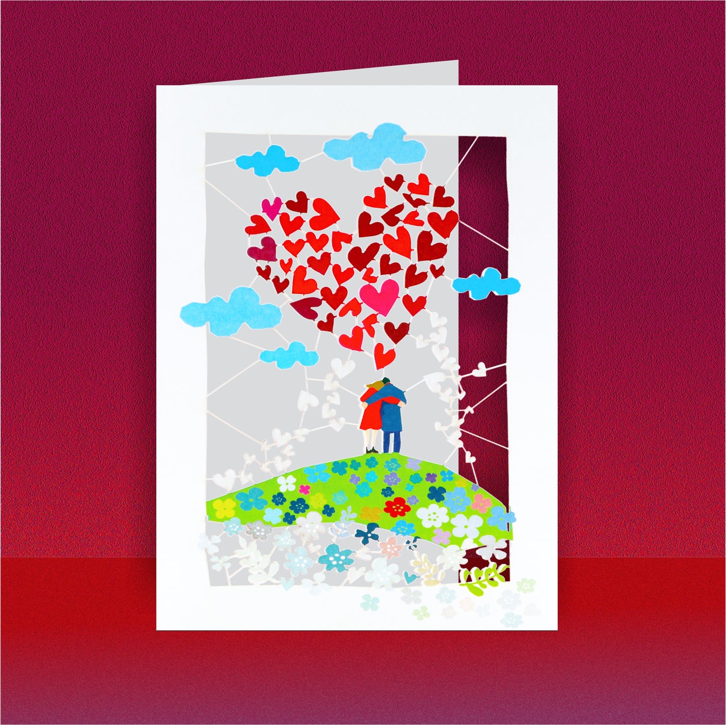 Heart Tree and Birds - Blank - Love/Valentines Card - PM146