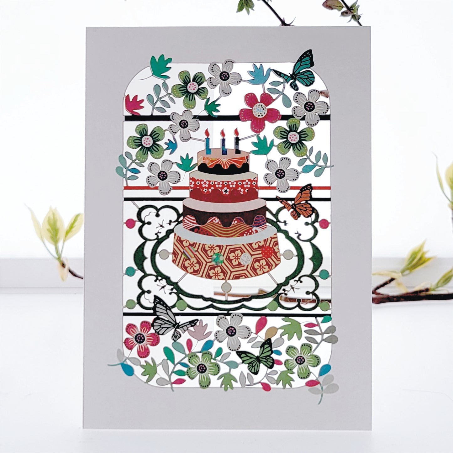 Birthday Cake Card - Blank - Birthday Card - PM204
