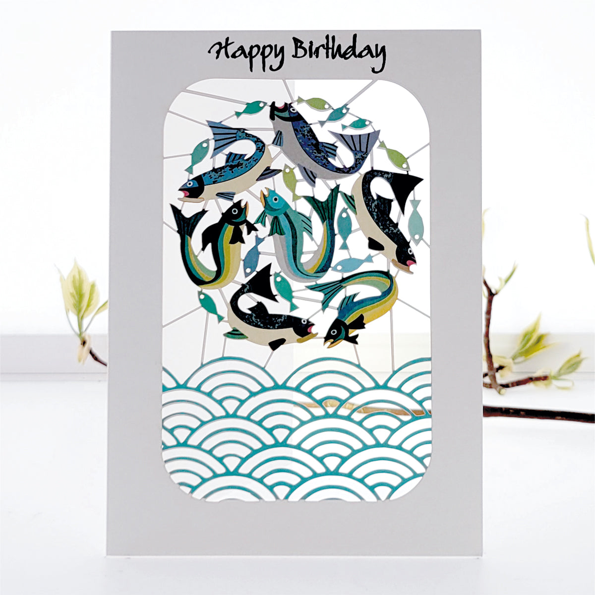 Fish - ''Happy Birthday'' - Fishing Card - Birthday Card - PM264