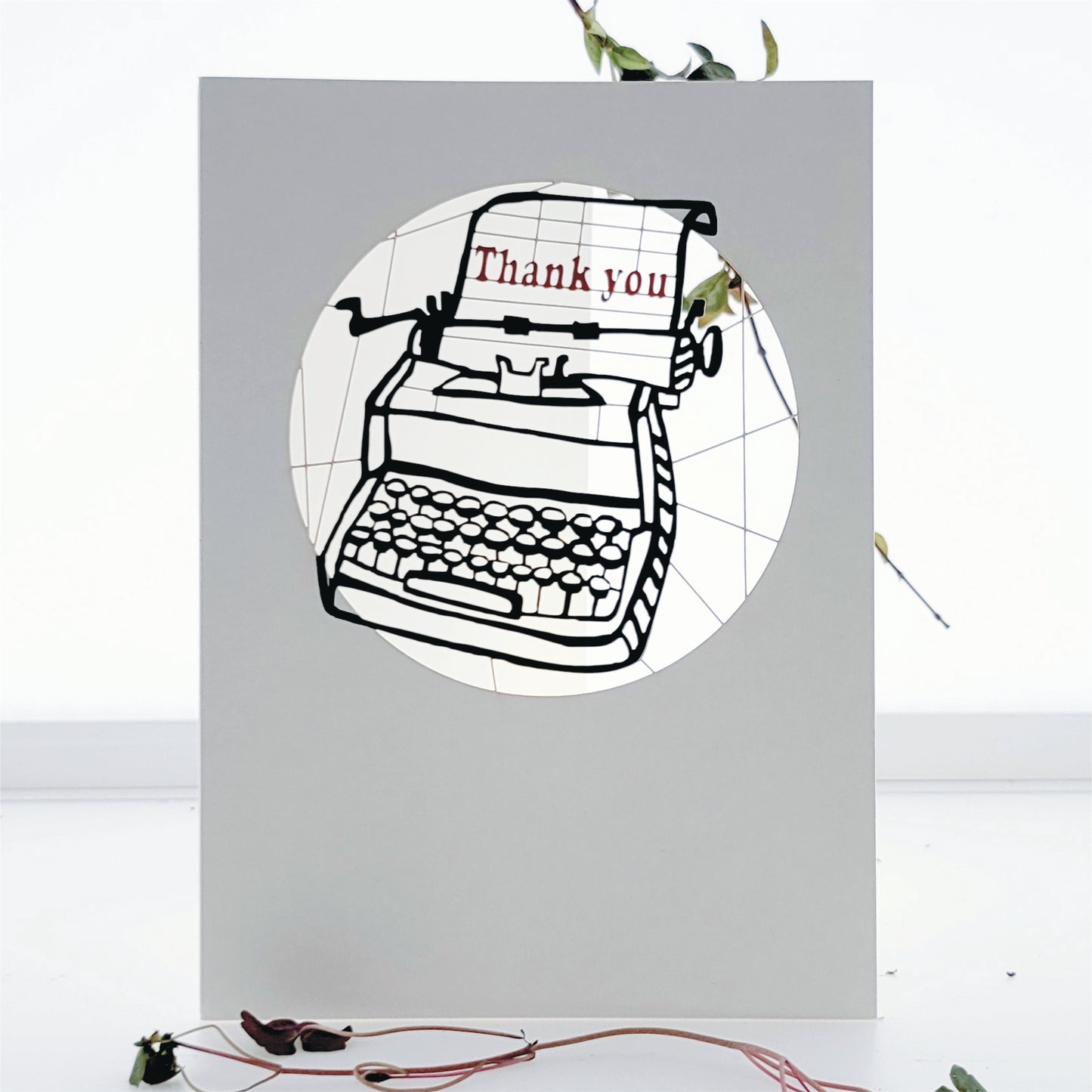 ''Thank You'' - Typewriter - Thank You Card, #PM-661