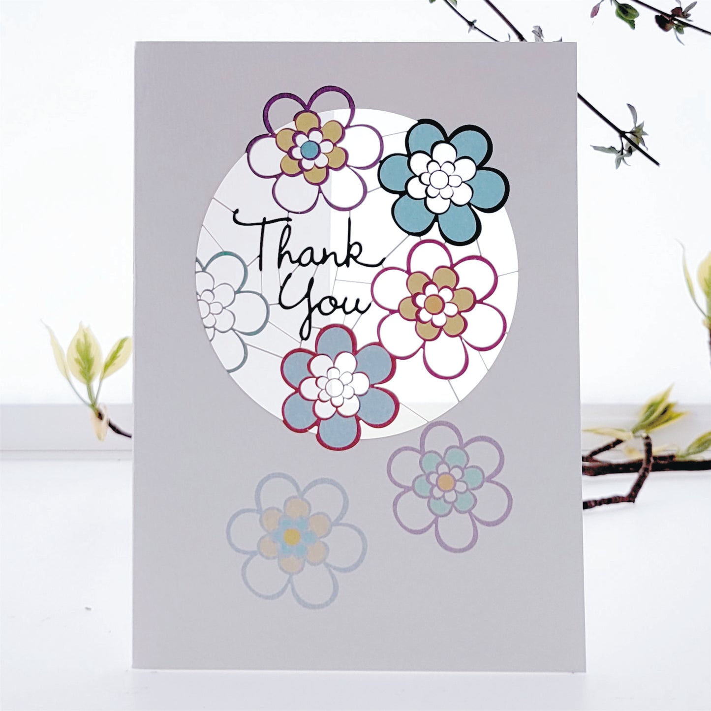 ''Thank You'' - Flowers - Thank You Card, #PM-688
