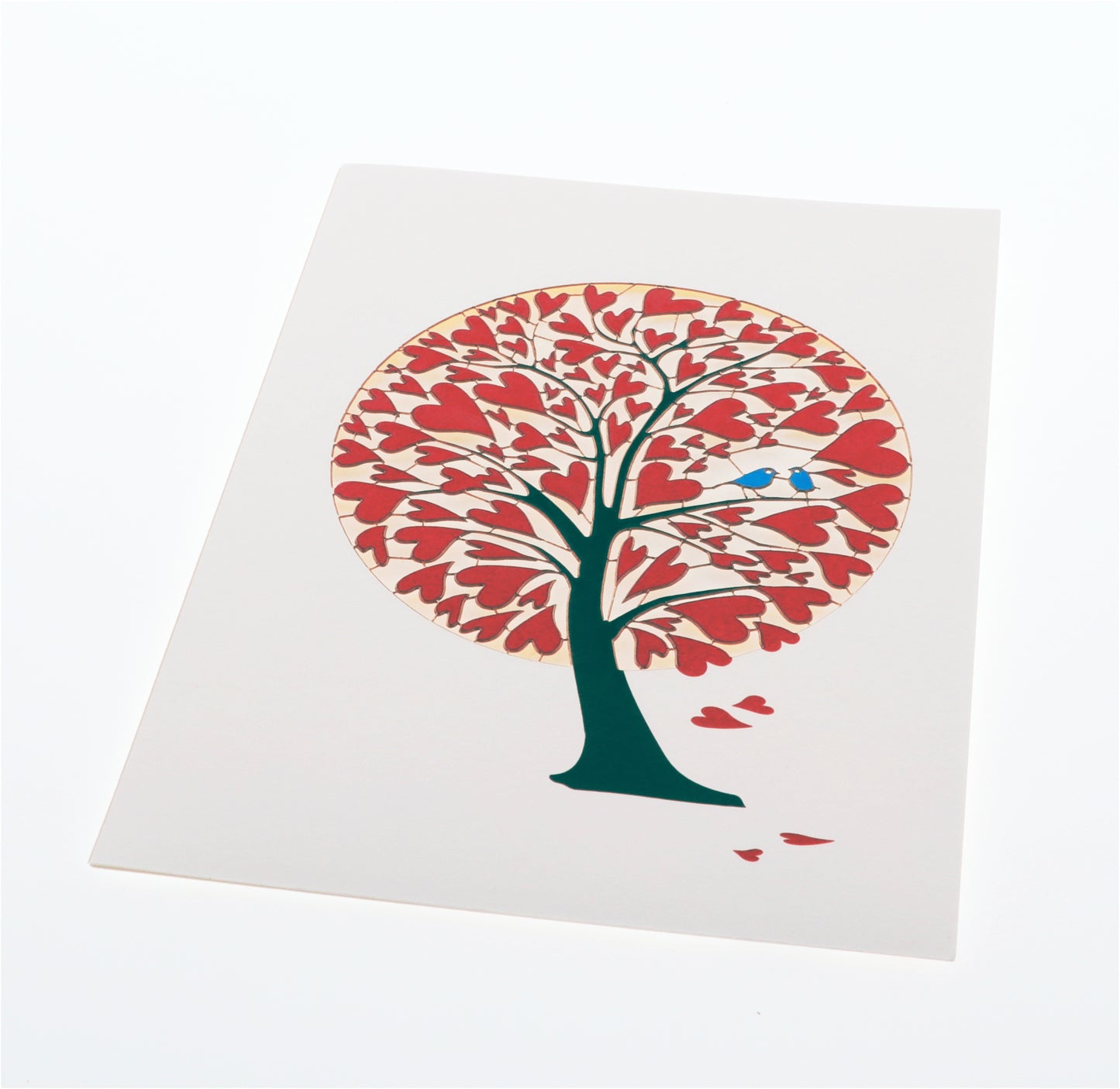 Red Heart Tree - Blank - Love/Valentines Card - PM743