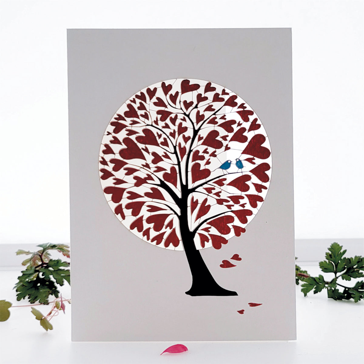 Red Heart Tree - Blank - Love/Valentines Card - PM743