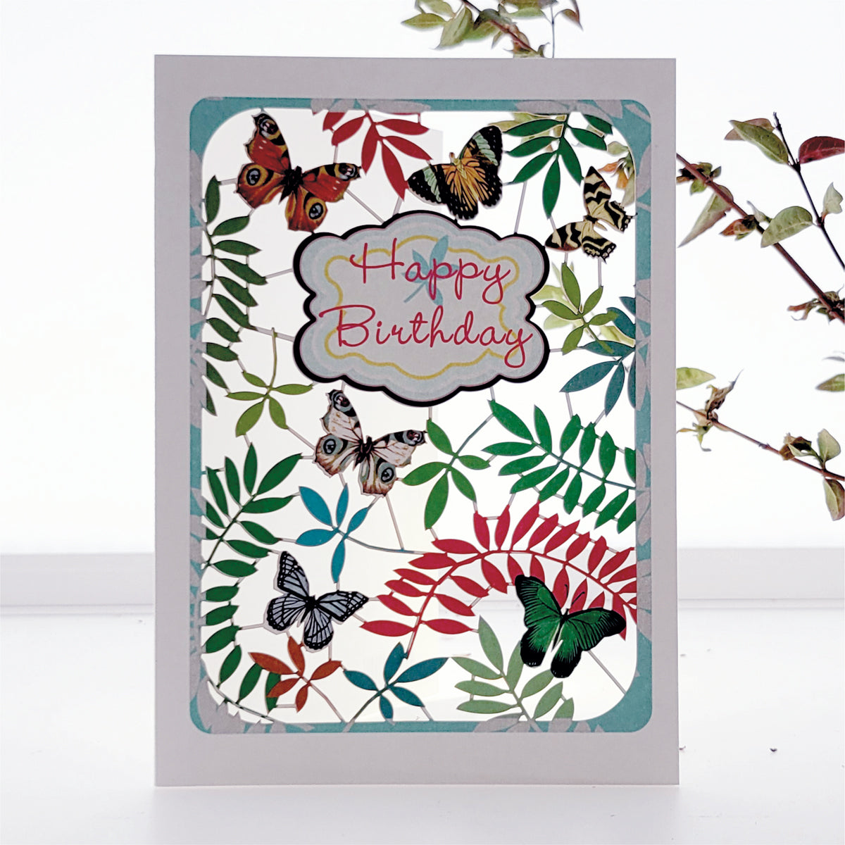 Butterflies - ''Happy Birthday'' - Birthday Card - PM818