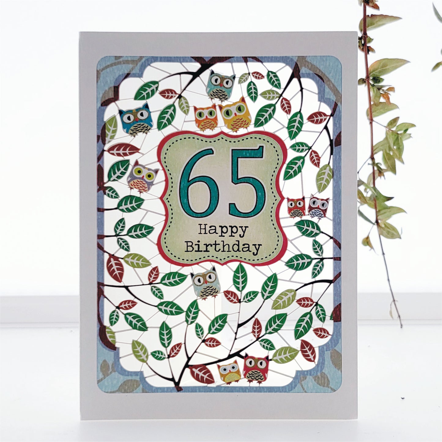 Age 65 Birthday Card, 65th Birthday Card, Humming Bird Card - PM838