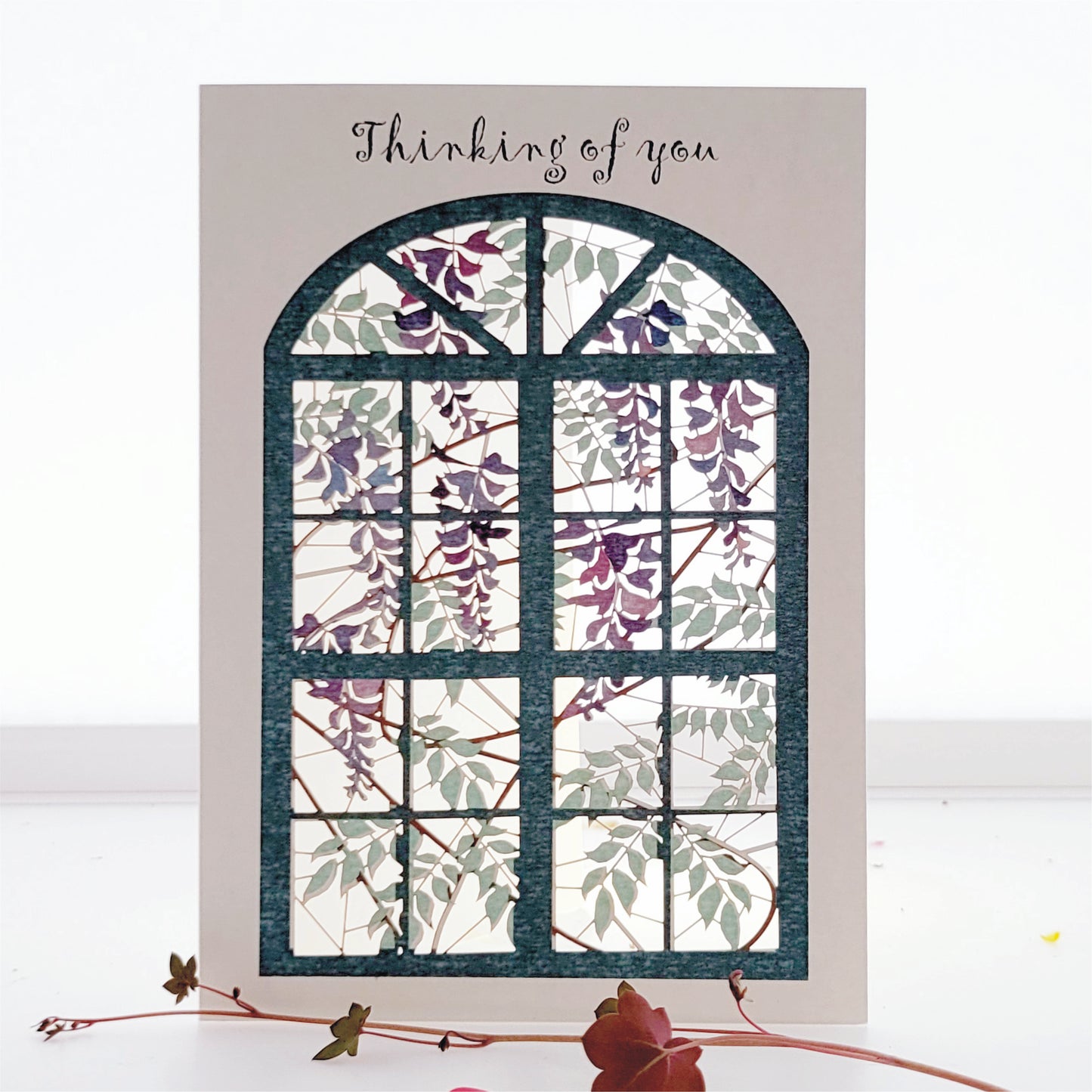 ''Thinking of You'' - Wisteria in Window - Sympathy Card - #PM-882