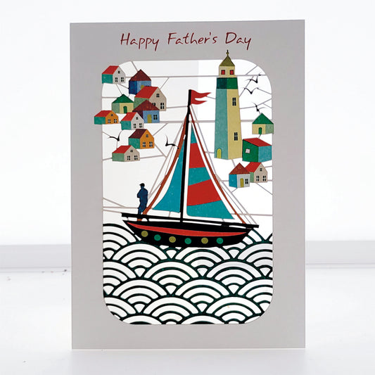 Boat and Lighthouse - ''Happy Father's Day'' - Fathers Day Card - PMF009