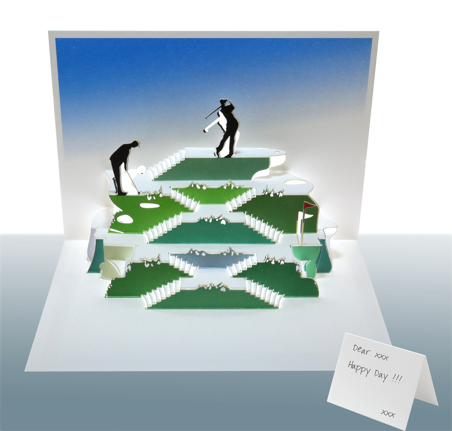 Pop Up -Blank - Golf Card - 3d Card, Birthday Card, Pop Up Card - #POP-082