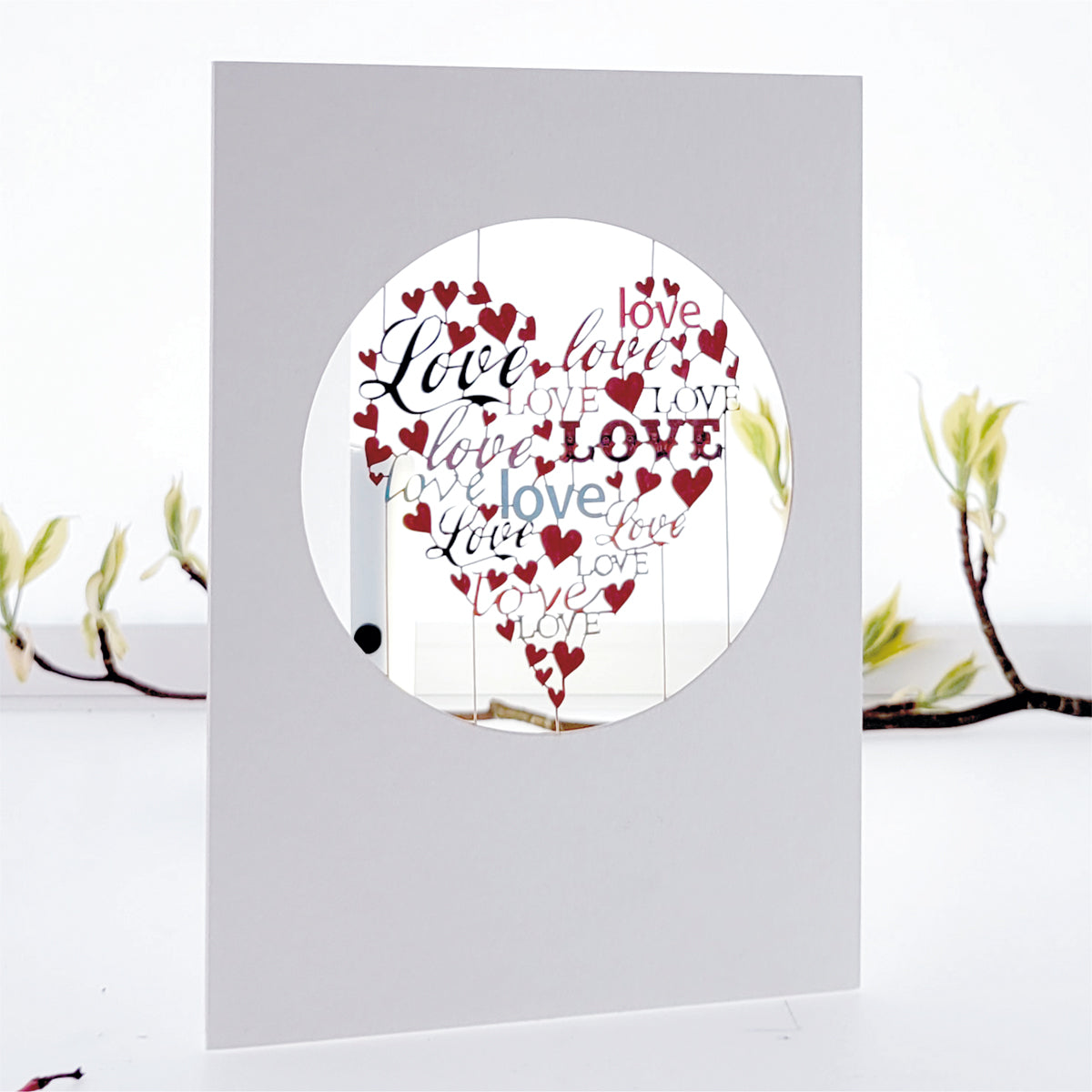 ''Love'' Heart - Love/Valentines Card- VPM008