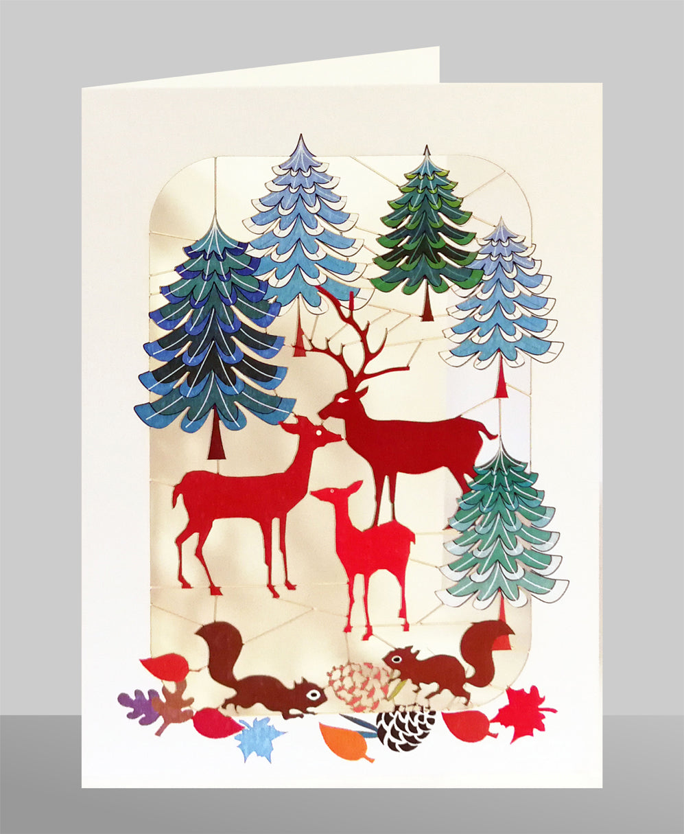 Deer Family - Christmas Card - Blank - #XP-038