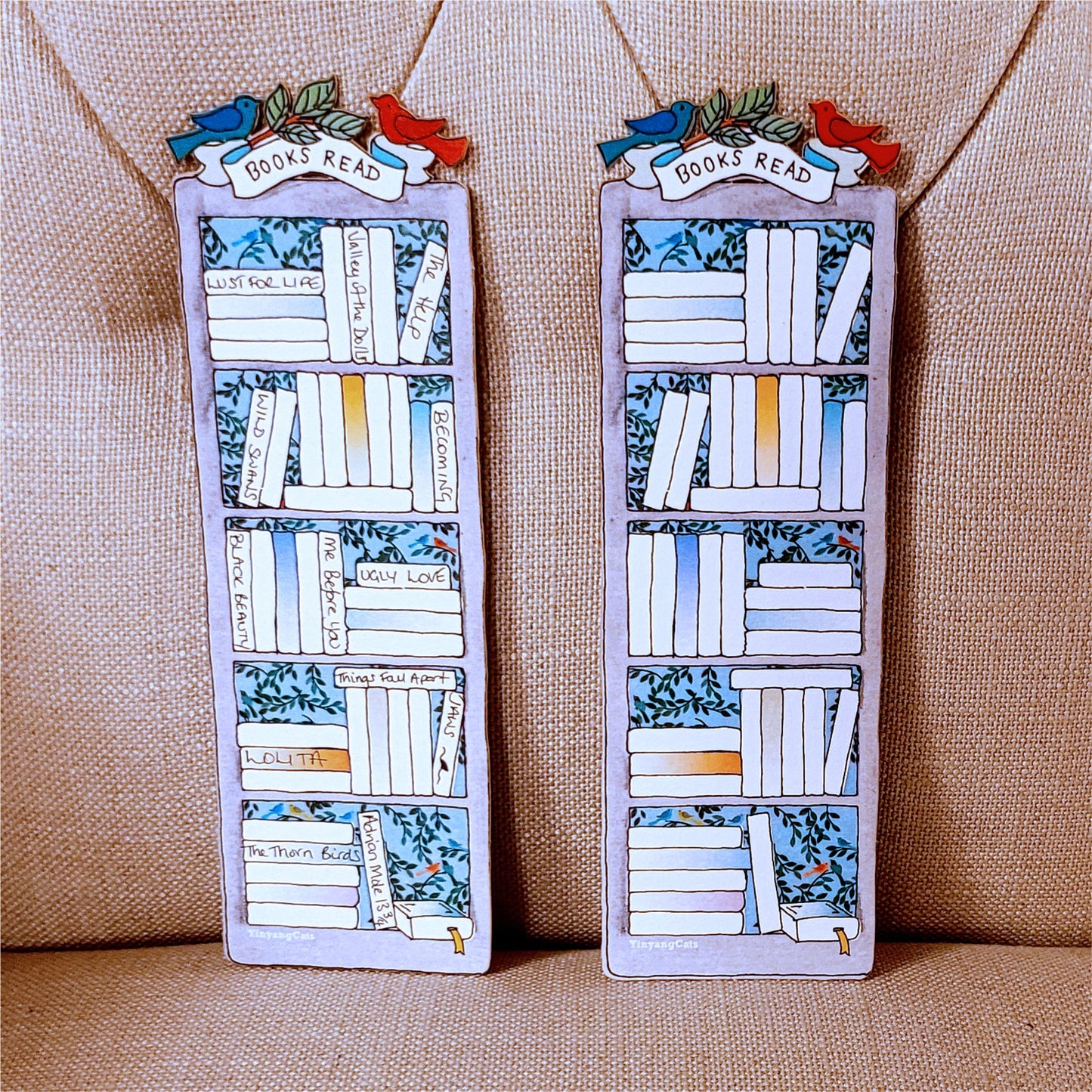 Bookmark Reading Tracker, Bookmark, Bookshelf Tracker - BK003