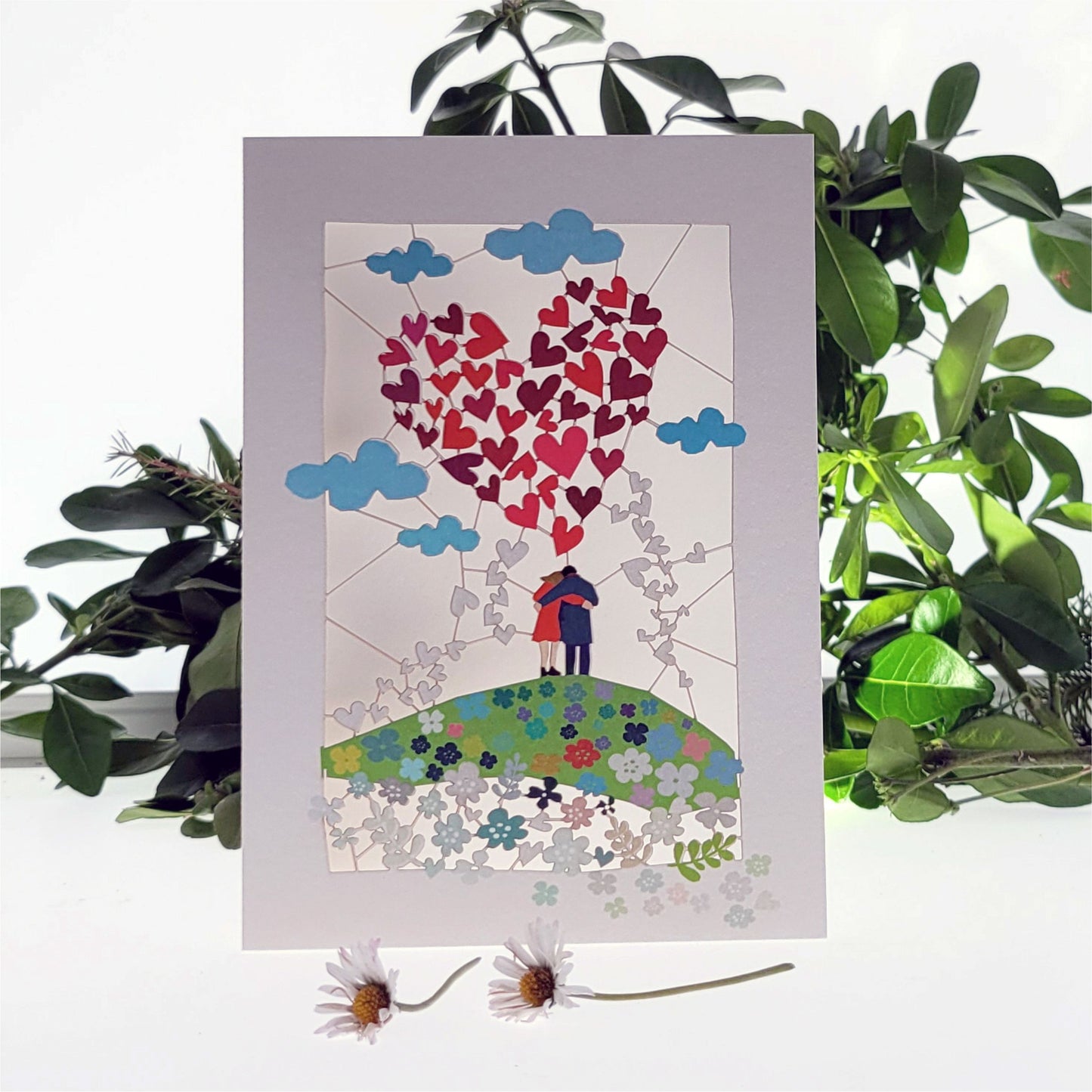 Heart Tree and Birds - Blank - Love/Valentines Card - PM146