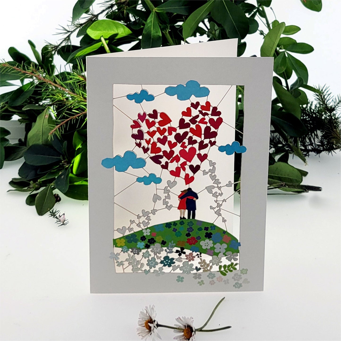 Heart Tree and Birds - Blank - Love/Valentines Card - PM146