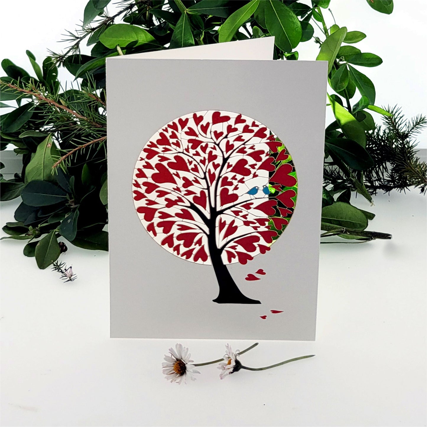 Red Heart Tree - Blank - Love/Valentines Card - PM743