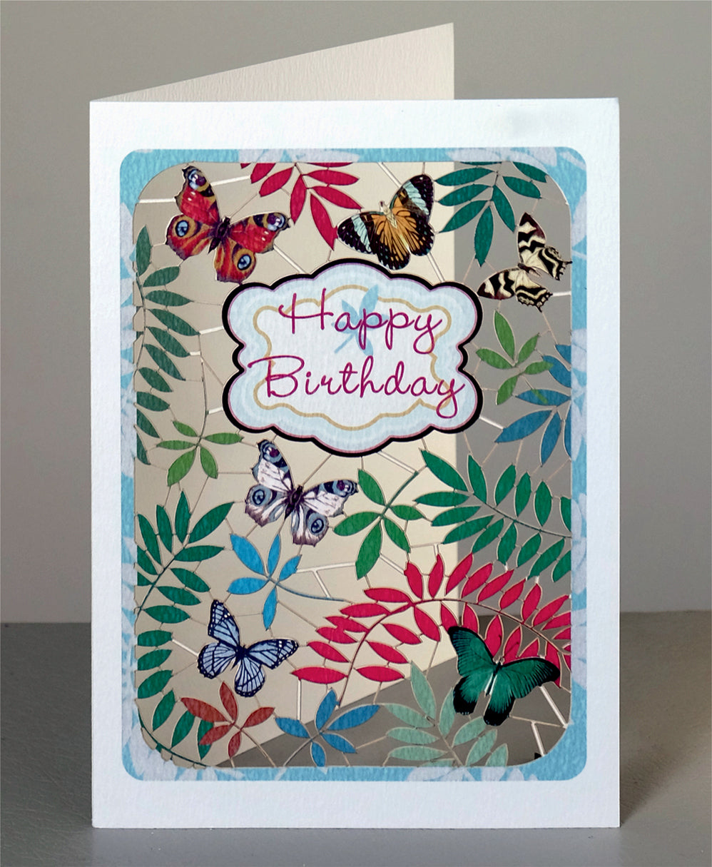 Butterflies - ''Happy Birthday'' - Birthday Card - PM818