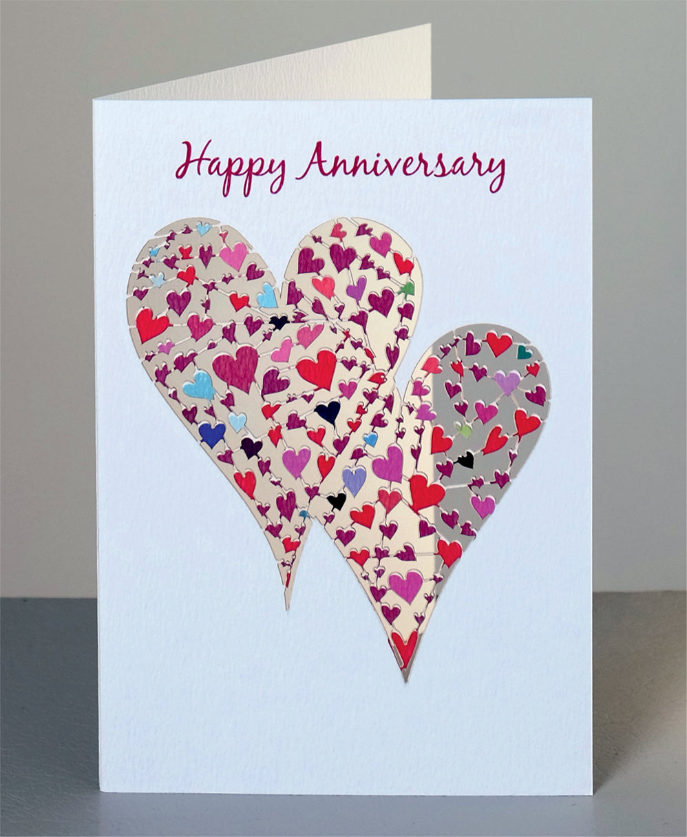''Happy Anniversary'' - Two Hearts - Anniversary Card, #PM-876