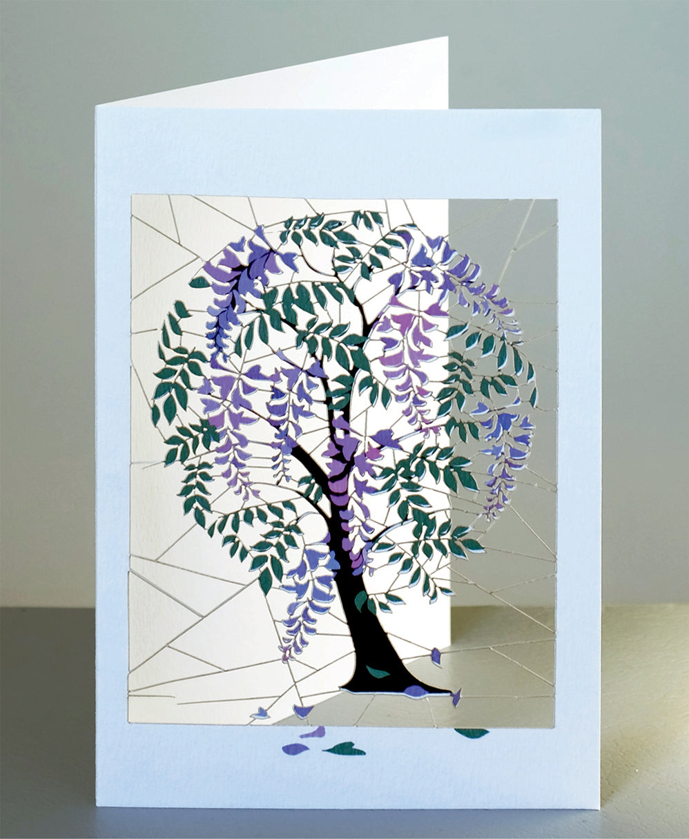 Wisteria Tree Greetings Card - Blank - Tree Card - PM883