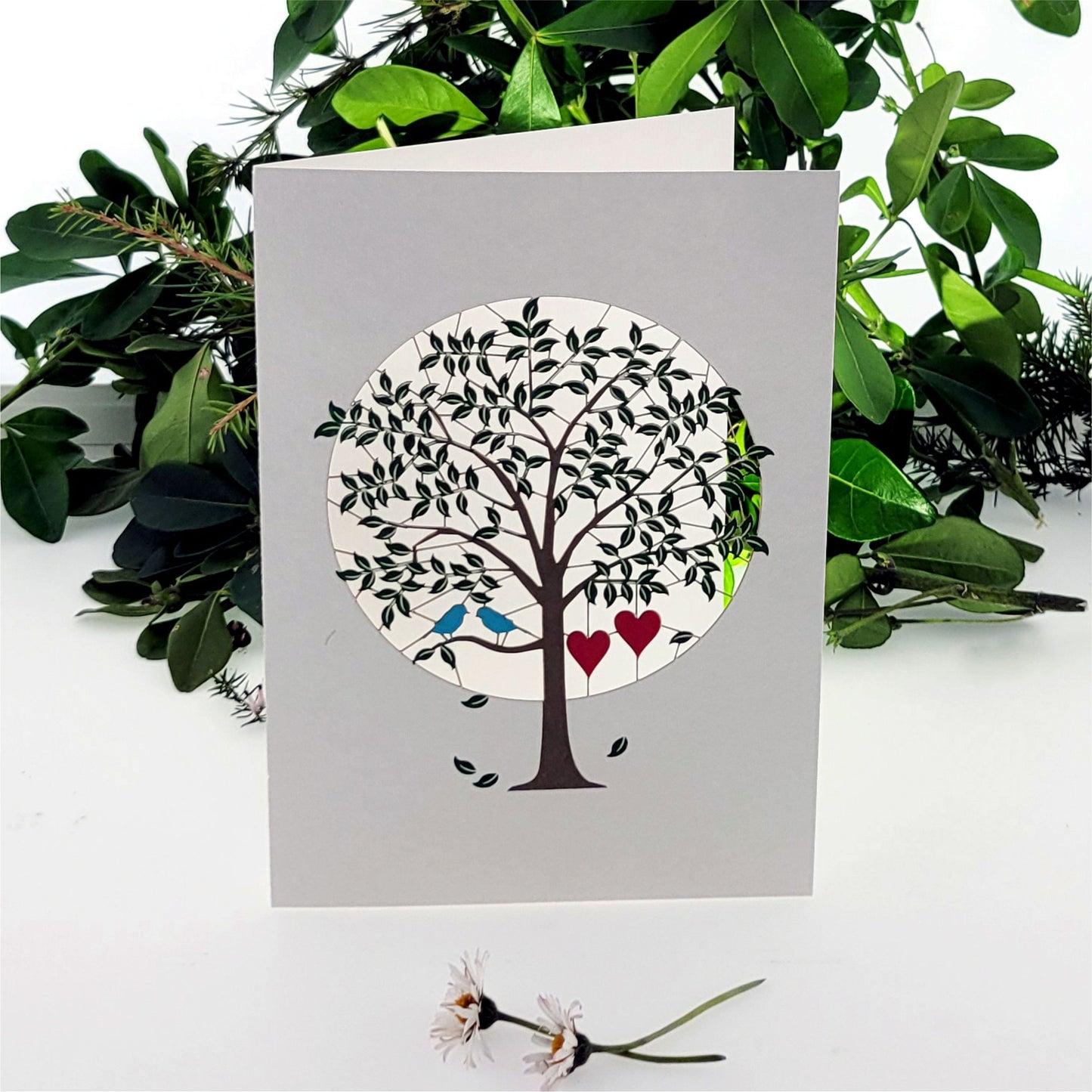 Love Birds in Tree - Blank - Love/Valentines Card - PM909