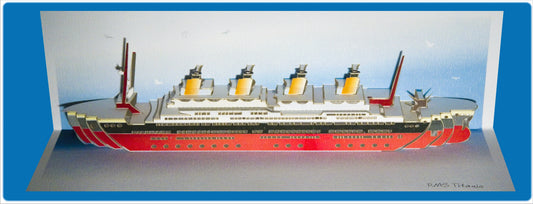 Pop Up - Blank - RMS Titanic Card - 3d Card, Birthday Card, Pop Up Card #POP-077