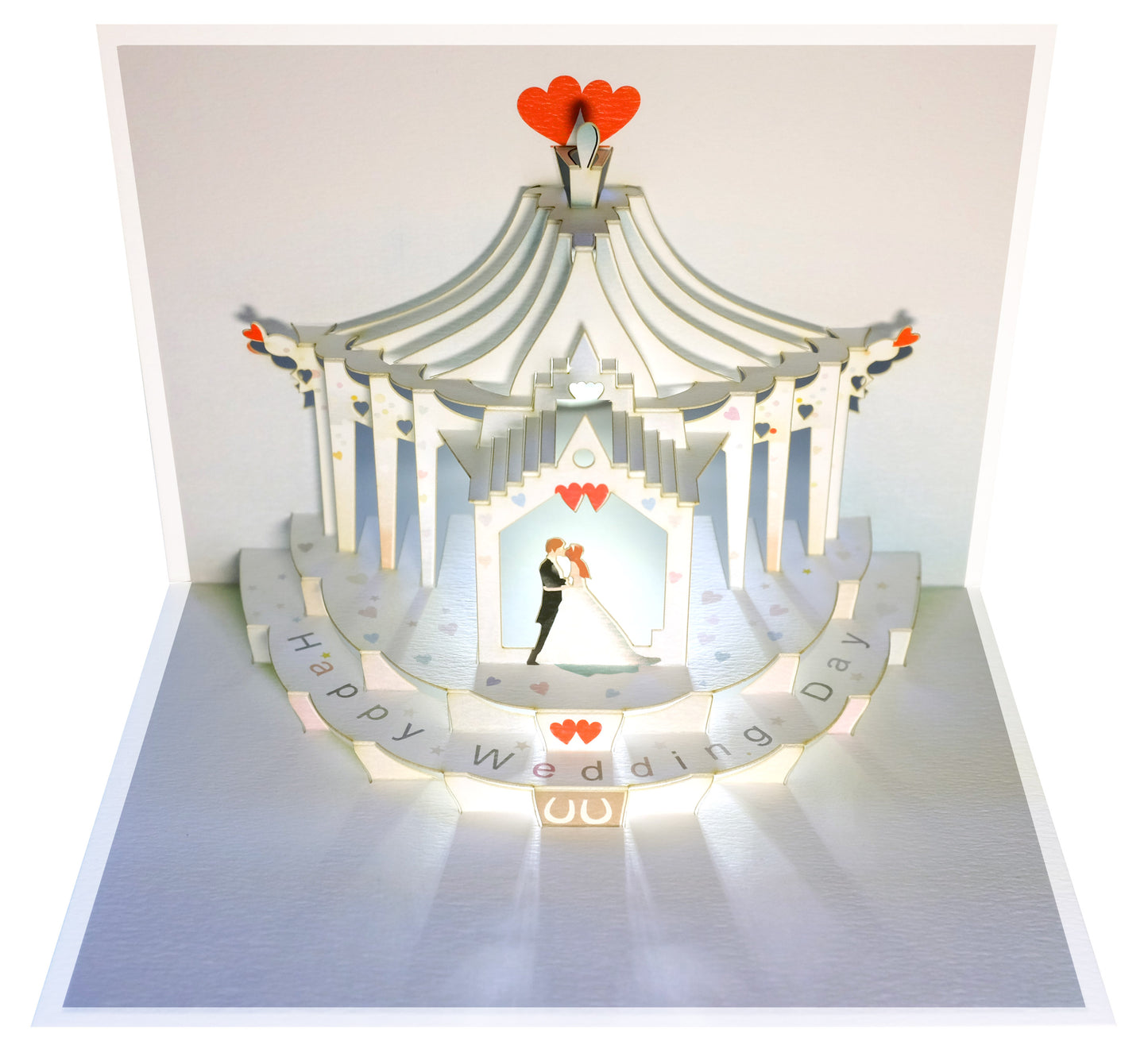 Pop Up - ''Happy Wedding Day'' - Bride & Groom Card - 3d Card, Wedding Card, Pop Up Card  #POP-100