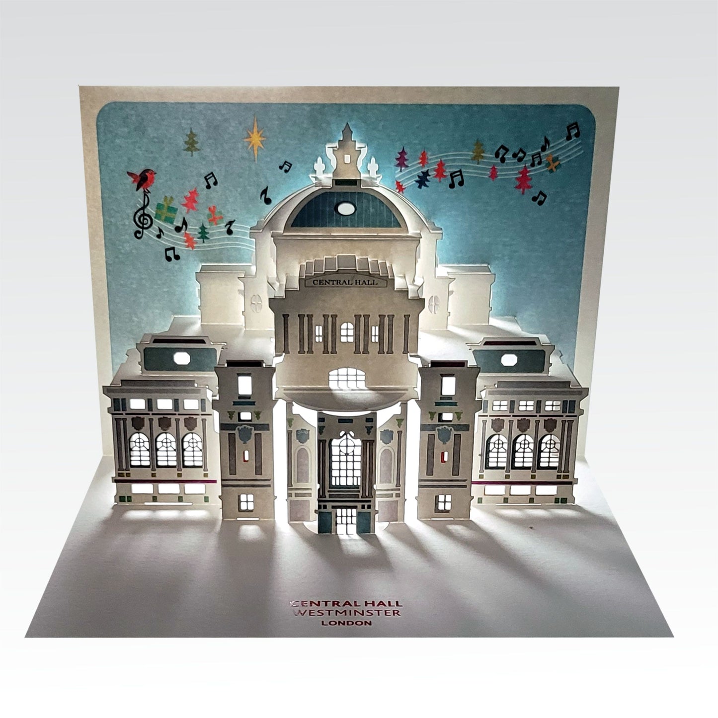 Pop Up - ''Central Hall'' - Happy New Year Card - 3d Card, Pop Up Card - #POP-124