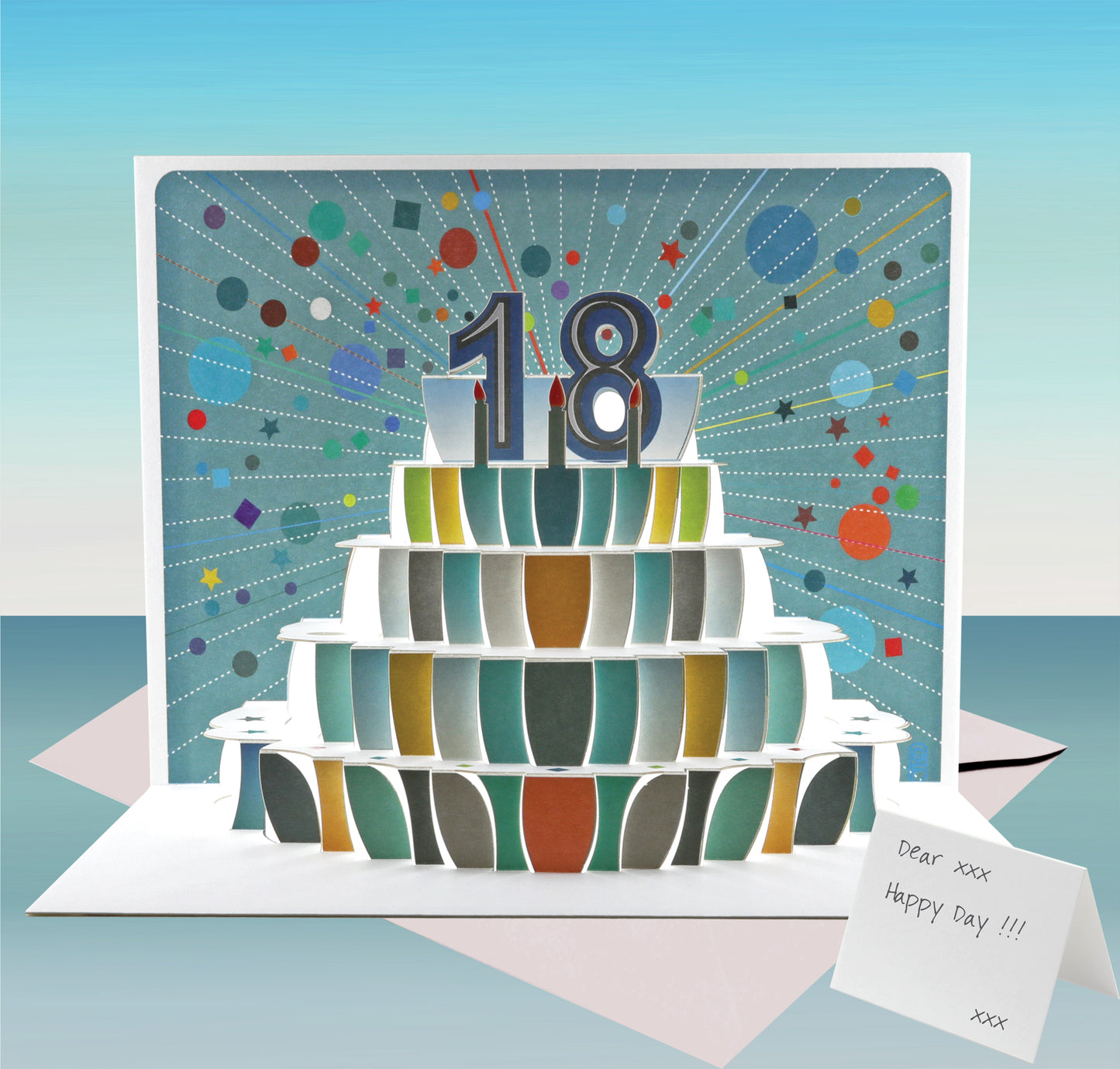 Age 18 Birthday Card, 18th Birthday Card, Cake Birthday Card, Pop Up Card. #POP-144 (AGE18)