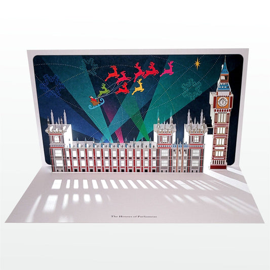 Pop Up - ''The Houses of Parliament'' - Christmas Card - 3d Card, Pop Up Card - #POP-055-XMAS