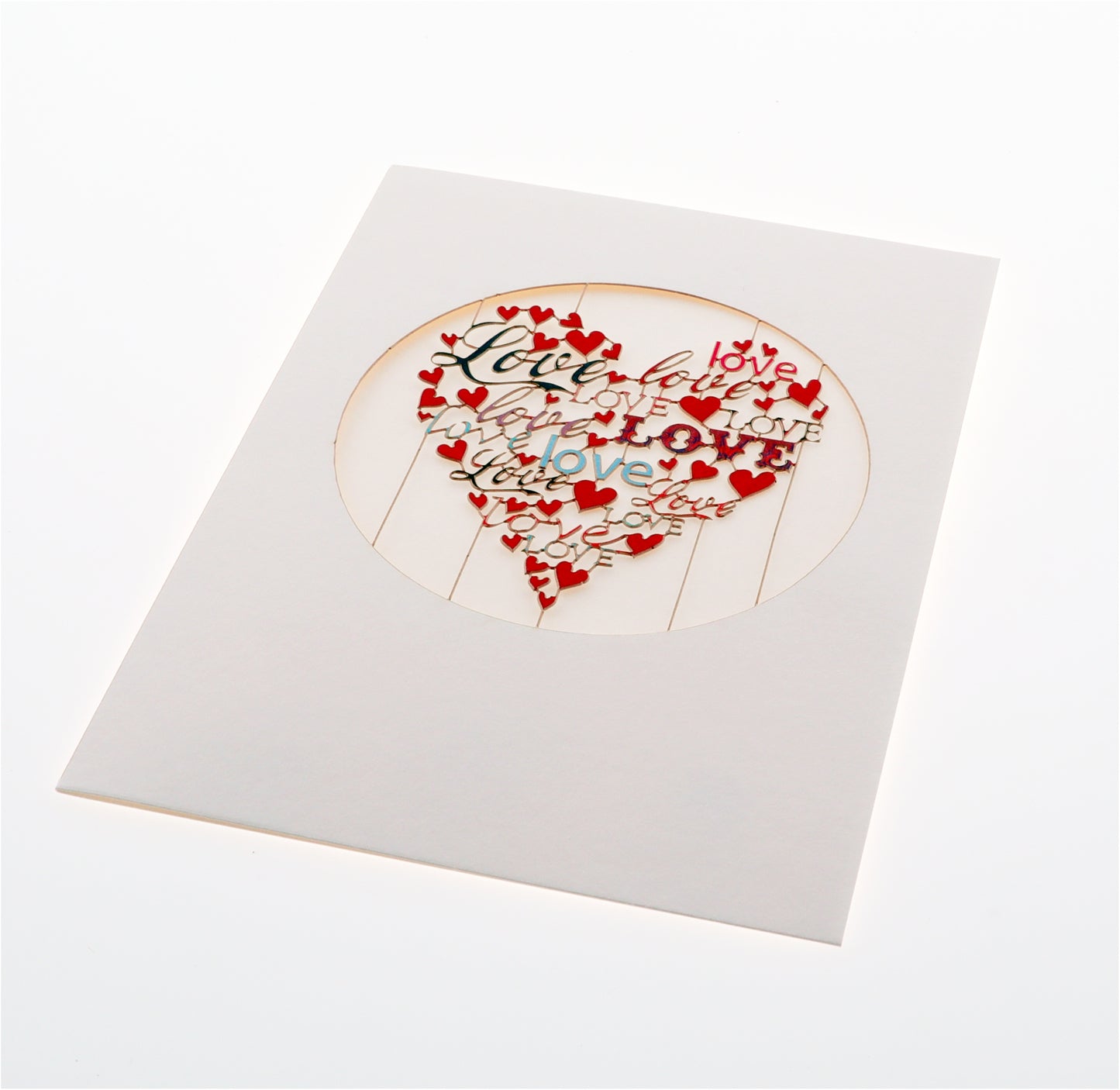 ''Love'' Heart - Love/Valentines Card- VPM008