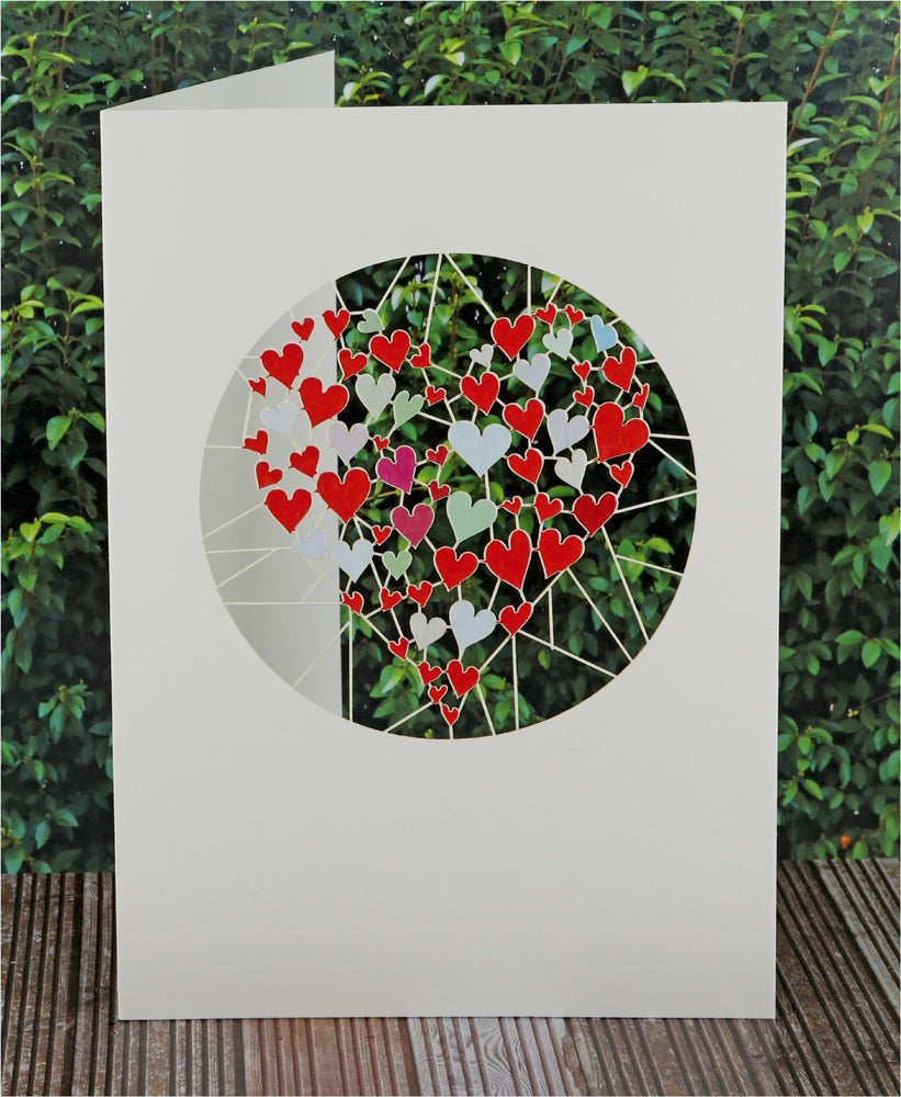 Multicolour Heart - Blank - Love/Valentines Card - VPM13