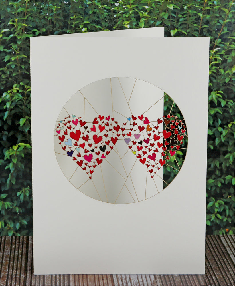 Two Hearts - Blank - Love/Valentines Card - VPM15