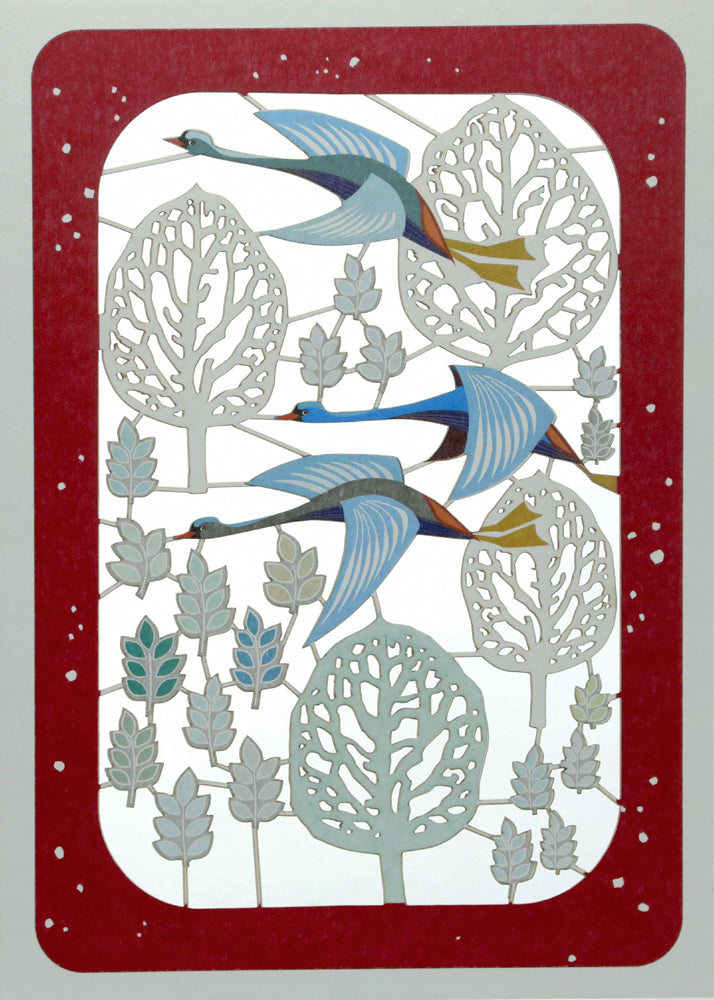 Winter Geese - Christmas Card - Blank - #XP-085