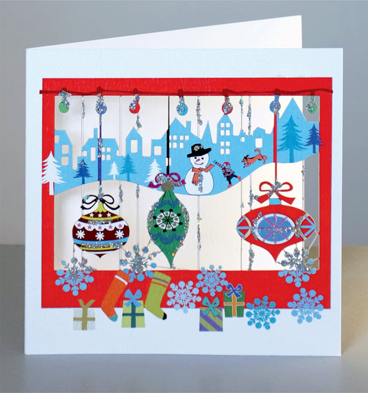 Christmas Decorations - Glitter - Christmas Card - Blank - XPM039